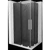 MEXEN/S - Velar Duo sprchový kout, posuvné dveře 100 x 90, grafit, bílá 871-100-090-42-20