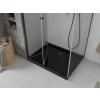 MEXEN/S - Lima sprchový kout zalamovací dveře 90 x 100, transparent, černý + Flat černá vanička se sifonem 856-090-100-70-00-4070B