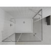 MEXEN/S - Roma Duo sprchový kout 80x70, transparent, chrom +vanička se sifonem 854-080-070-01-02-4010