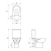 CERSANIT - WC KOMBI PARVA 216 010 3/6 SEDÁTKO PARVA DUROPLAST - SOFT CLOSE K27-002