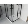 MEXEN/S - Rio sprchový kout čtverec 90x90, transparent, černá + bílá vanička se sifonem 860-090-090-70-00-4010B