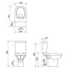 CERSANIT - WC KOMBI 482 CARINA NEW CLEAN ON 010  3/5l + sedátko duraplast soft close K31-044