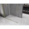 MEXEN/S - Velar Sprchová zástěna posuvná Walk-in 150 x 200, dekor 8 mm, zlato kartáčovaná 871-150-000-33-55