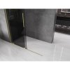 MEXEN/S - Velar Sprchová zástěna posuvná Walk-in 150 x 200, grafit 8 mm, zlato kartáčovaná 871-150-000-43-55