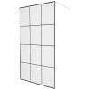 MEXEN/S - KIOTO Sprchová zástěna WALK-IN 120 x 200, transparent/černý vzor 8 mm, bílá 800-120-101-20-77