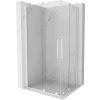 MEXEN/S - Velar Duo čtvercový sprchový kout 90 x 80, transparent, bílá 871-090-080-02-20