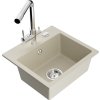 MEXEN/S - Milo granitový dřez včetně baterie Duero, béžová 6505-69-671600-00