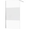 MEXEN/S - KIOTO Sprchová zástěna WALK-IN 120x200 cm 8 mm, chrom, Transparent/matné sklo 800-120-101-01-35