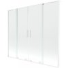 MEXEN/S - Velar L Duo dvoukřídlá posuvná vanová zástěna 200 x 150, transparent, bílá 896-200-003-02-20