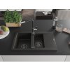 MEXEN/S - Gaspar granitový dřez 1.5 s odkapávačem včetně baterie Flora, černá/zlatá 6507-75-670401-07-B