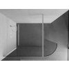 MEXEN/S - Kioto Sprchová zástěna WALK-IN zaoblená 90 x 200, transparent 8 mm, bílá - 800-080-101-20-06 800-090-101-20-06