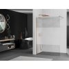 MEXEN/S - Kioto Sprchová zástěna WALK-IN 120 x 200, transparent/dekor 8 mm, měď kartáčovaná 800-120-101-65-35