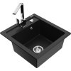 MEXEN/S - Vito granitový dřez 1-miska včetně baterie Rita, černá 6503-77-670300-00