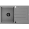 MEXEN/S - Bruno granitový dřez 1 s odkapávačem 795 x 495 mm, šedá, + sifon grafit 6513791010-71-B