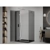 MEXEN/S - Roma sprchový kout 120x90, grafit, chrom + černá vanička se sifonem 854-120-090-01-40-4070