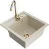 MEXEN/S - Vito granitový dřez včetně baterie Telma, béžová 6503-69-670200-50