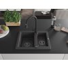 MEXEN/S - Carlos granitový dřez 1.5 včetně baterie Elia, černá kropenatá 6518-76-670101-70-B