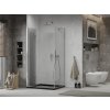 MEXEN/S - Lima sprchový kout zalamovací dveře 120 x 90, transparent, chrom + Flat černá vanička se sifonem 856-120-090-01-00-4070