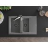 MEXEN/S - Gaspar granitový dřez 1.5 s odkapávačem včetně baterie Aster, šedá 6507-71-73450-07-B  + slevový kód