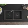 MEXEN/S - Mario granitový dřez 2-bowl včetně baterie Aster, černá kropenatá 6504-76-73450-70-B  + slevový kód