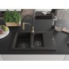 MEXEN/S - Gaspar granitový dřez 1.5 s odkapávačem včetně baterie Aster, černá/zlatá metalik 6507-75-73450-57-B  + slevový kód