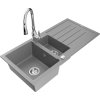 MEXEN/S - Andres granitový dřez s odkapávačem včetně baterie Savita, šedá 6515-71-672601-00  + slevový kód