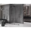 MEXEN/S - Velar posuvné sprchové dveře Walk-in 140, transparent, černá 871-140-000-03-70