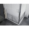 MEXEN/S - Apia sprchový kout posuvný 90x90, sklo transparent/pruhy, chrom + vanička 840-090-090-01-20-4010