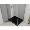 MEXEN/S - Roma sprchový kout 80x100, transparent, chrom + černá vanička se sifonem 854-080-100-01-00-4070