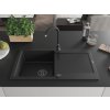 MEXEN/S - Leo granitový dřez s odkapávačem včetně baterie Telma, černá/stříbrná metalik 6501-73-670200-70-B  + slevový kód