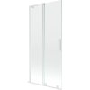MEXEN/S - Velar L dvoukřídlá posuvná vanová zástěna 90 x 150, transparent, bílá 896-090-003-01-20