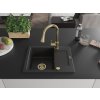 MEXEN/S - Enzo granitový dřez 1 s odkapávačem včetně Elia, černá/stříbrná metalik 6506-73-670101-50  + slevový kód