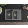 MEXEN/S - Gaspar granitový dřez 1.5 s odkapávačem včetně baterie Rita, šedý 6507-71-670300-70