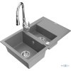 MEXEN/S - Gaspar granitový dřez 1.5 s odkapávačem včetně baterie Savita, šedá 6507-71-672601-00  + slevový kód