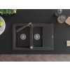 MEXEN/S - Gaspar granitový dřez 1.5 s odkapávačem včetně baterie Duero, černá kropenatý 6507-76-671600-76  + slevový kód