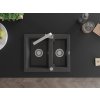 MEXEN/S - Carlos granitový dřez 1.5 včetně baterie Rita, černá kropenatý 6518-76-670300-00