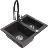 MEXEN/S - Carlos granitový dřez 1.5 včetně baterie Aster, černá kropenatá 6518-76-73450-07  + slevový kód