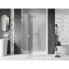 MEXEN/S - Lunar sprchové dveře křídlové levé 135, transparent, bílá 834-135-000-20-00-L