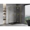 MEXEN/S - Mist H Duo sprchový kout dveře křídlové 70 x 80, transparent, zlato - 8A5-080L-070P-50-00 8A5-070L-080P-50-00