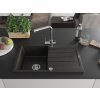 MEXEN/S - Bruno granitový dřez s odkapávačem včetně baterie Duero, černá/zlatá metalik 6513-75-671600-00  + slevový kód