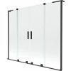 MEXEN/S - Velar L Duo dvoukřídlá posuvná vanová zástěna 200 x 150, transparent, černá 896-200-003-02-70
