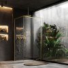 REA - Sprchový kout SOLAR - zlatý Brush 120x90 REA-K9511