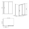 CERSANIT - Sprchový kout ARTECO obdélník 120x90x190, posuv, čiré sklo S157-012