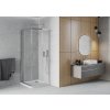 MEXEN/S - Rio Sprchový kout čtvercový 80x80, transparent, chrom + vanička se sifonem 860-080-080-01-00-4010