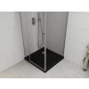 MEXEN/S - Roma sprchový kout 80x80, transparent, chrom + černá vanička se sifonem 854-080-080-01-00-4070