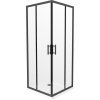 MEXEN/S - Rio sprchový kout čtverec 80x80, transparent, černá + bílá vanička se sifonem 860-080-080-70-00-4010B