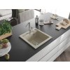 MEXEN/S - Vito granitový dřez 1-miska včetně baterie Flora, béžová 6503-69-670401-00