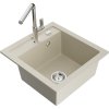 MEXEN/S - Vito granitový dřez 1-miska včetně baterie Flora, béžová 6503-69-670401-00