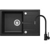 DEANTE - Leda grafit - Granitový dřez včetně bateries elastickou hubicí ZRDP2113