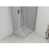 MEXEN/S - Roma sprchový kout 90x90, kyvný, čiré sklo, chrom + vanička 854-090-090-01-00-4010